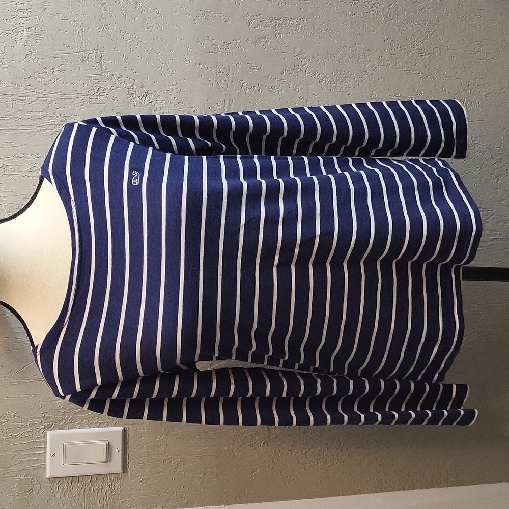 Vineyard Vines Nautical Long Sleeve Striped Boatneck Simple Tee